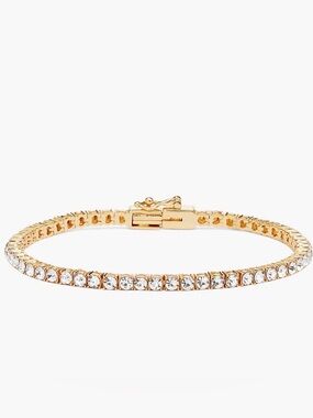 NWOT Nordstrom Cubic Zirconia Gold Tennis Bracelet